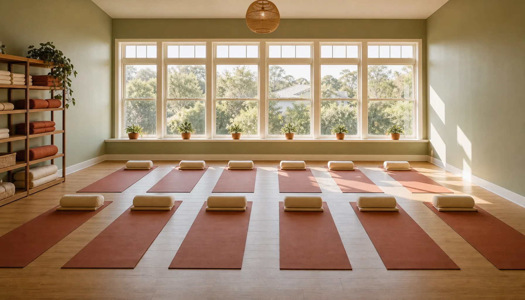 The sunlit Encinitas studio in morning light